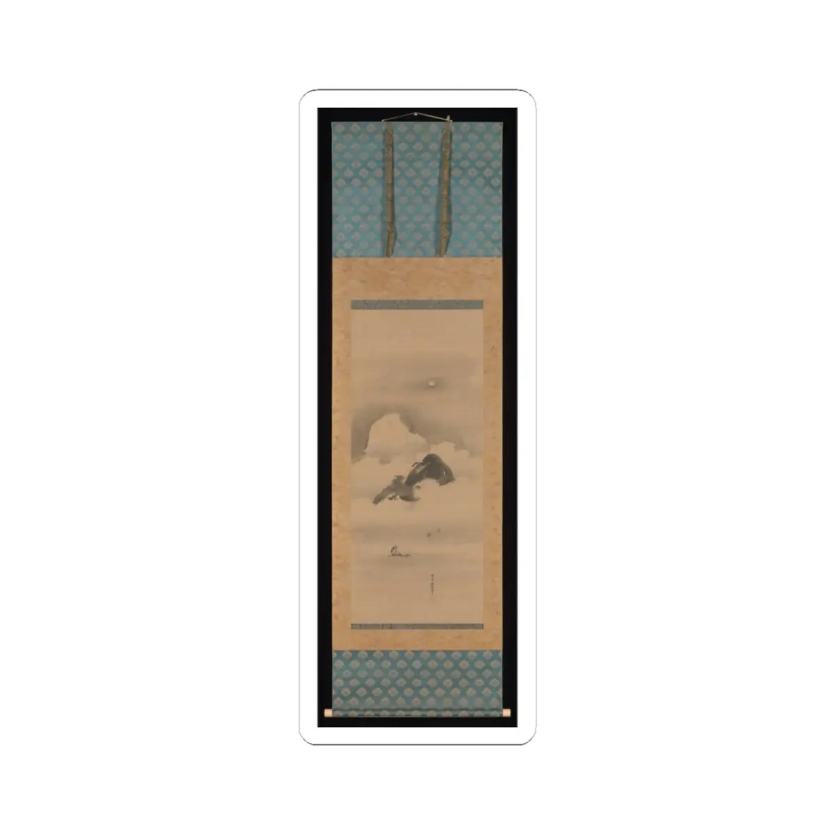 Kano Tan'yū - Landscape in Moonlight - after 1662 v3 - STICKER Vinyl Kiss-Cut Decal