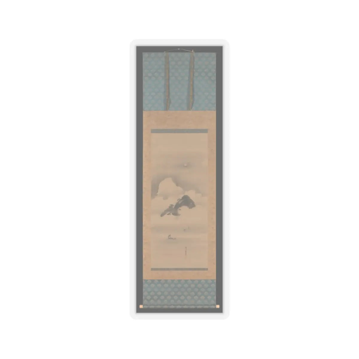 Kano Tan'yū - Landscape in Moonlight - after 1662 v3 - STICKER Vinyl Kiss-Cut Decal
