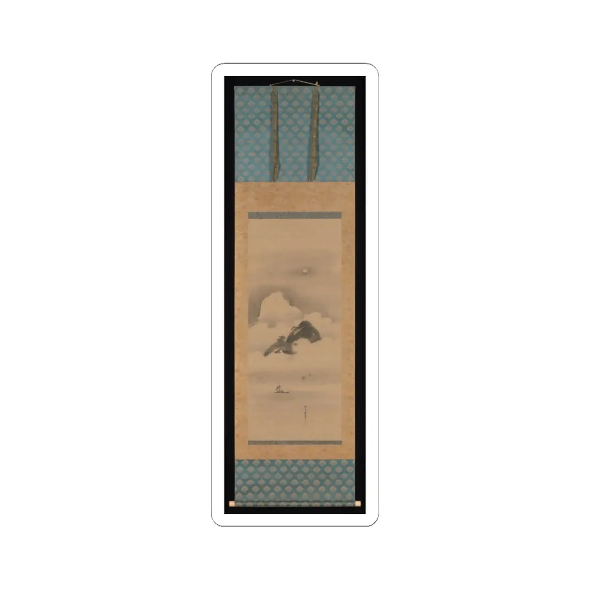 Kano Tan'yū - Landscape in Moonlight - after 1662 v3 - STICKER Vinyl Kiss-Cut Decal