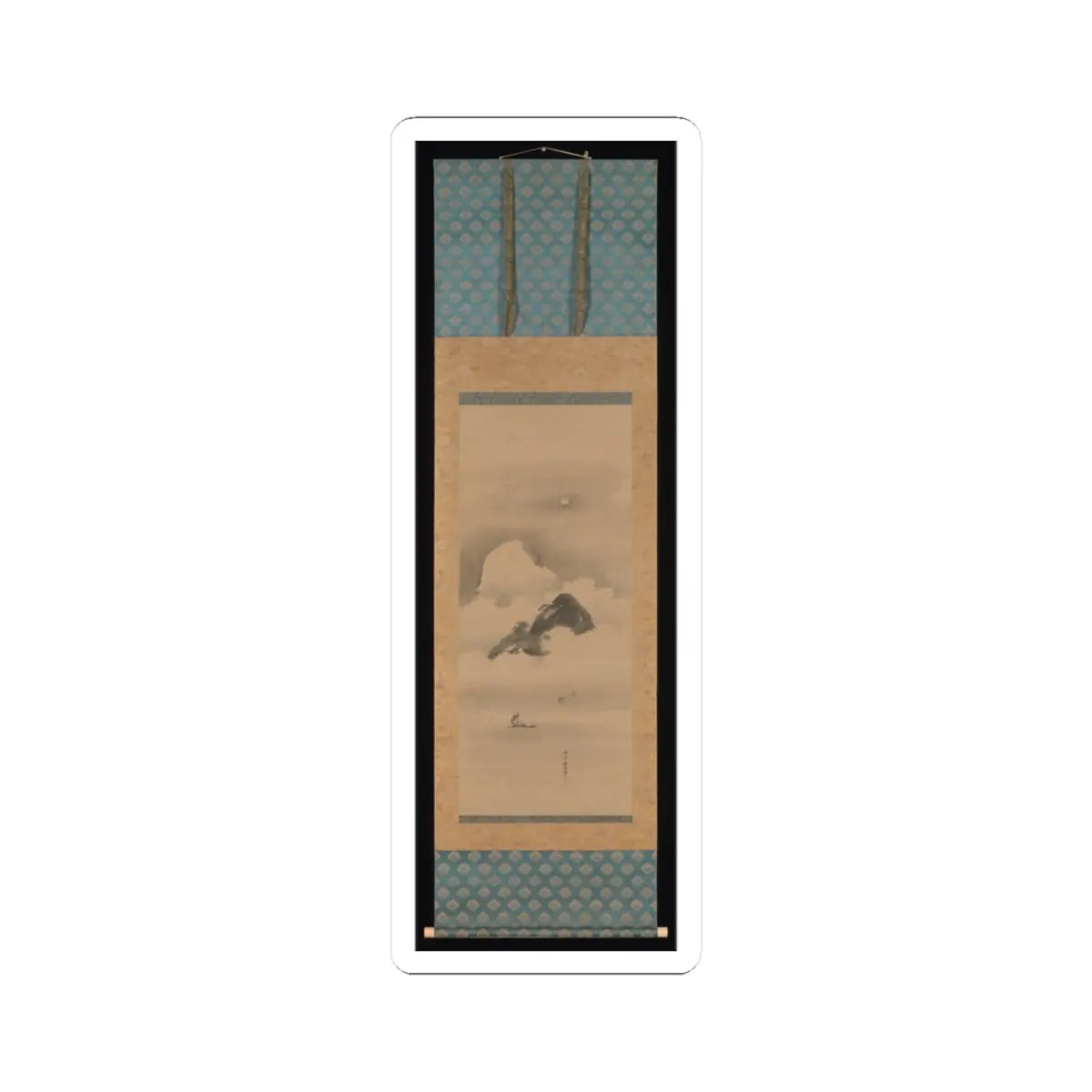 Kano Tan'yū - Landscape in Moonlight - after 1662 v3 - STICKER Vinyl Kiss-Cut Decal