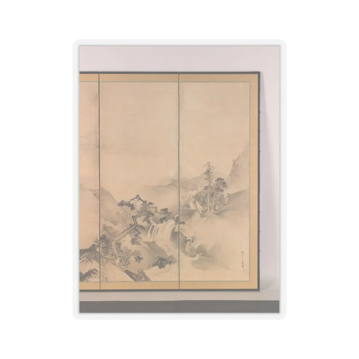 Kano Tan'yū - Landscapes of the Four Seasons - 1630s v3 - STICKER Vinyl Kiss-Cut Decal
