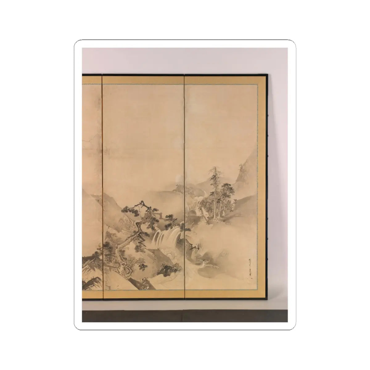 Kano Tan'yū - Landscapes of the Four Seasons - 1630s v3 - STICKER Vinyl Kiss-Cut Decal
