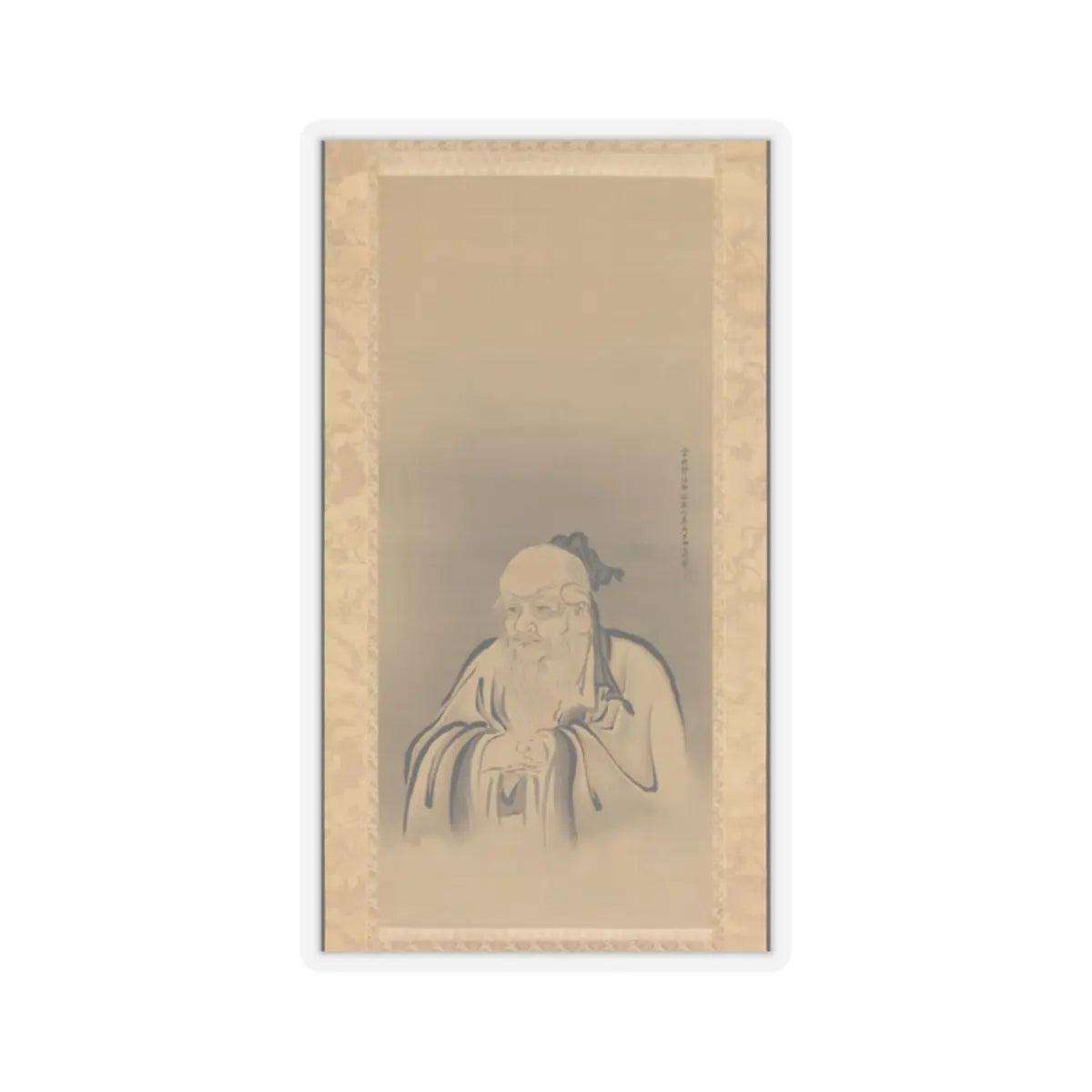 Kano Tan'yū - Portrait of Emperor Shennong - 1665 v2 - STICKER Vinyl Kiss-Cut Decal