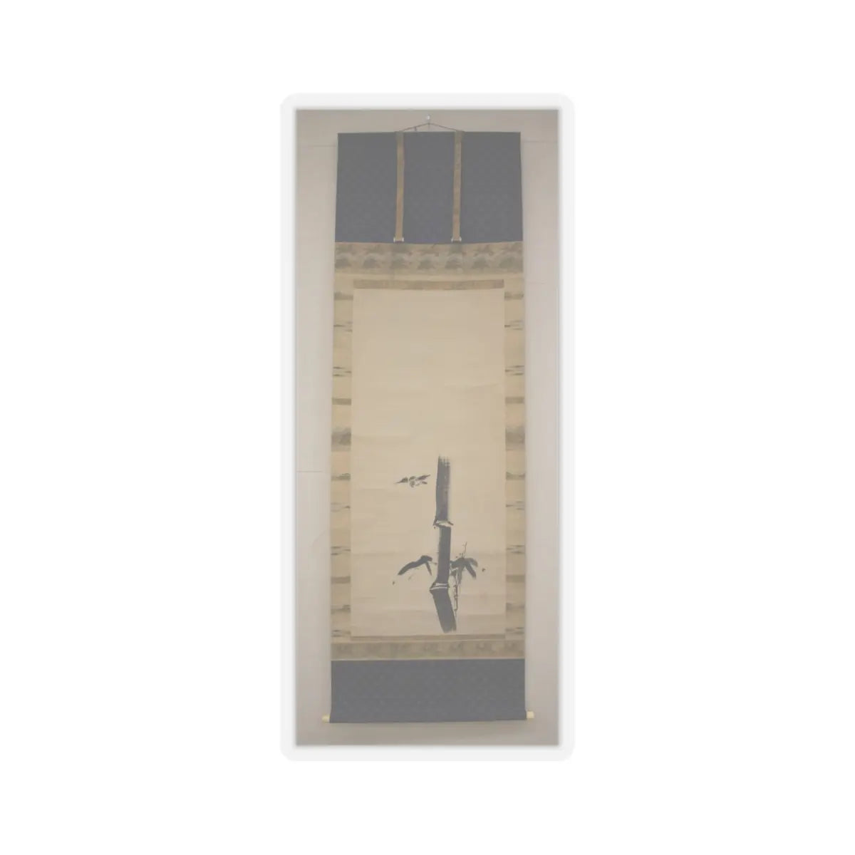 Kano Tan'yū - Sparrow and Bamboo - 17th–18th century v4 - STICKER Vinyl Kiss-Cut Decal