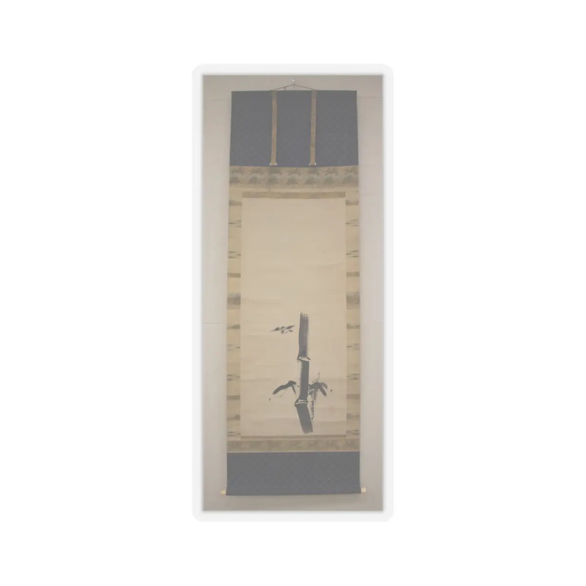 Kano Tan'yū - Sparrow and Bamboo - 17th–18th century v4 - STICKER Vinyl Kiss-Cut Decal