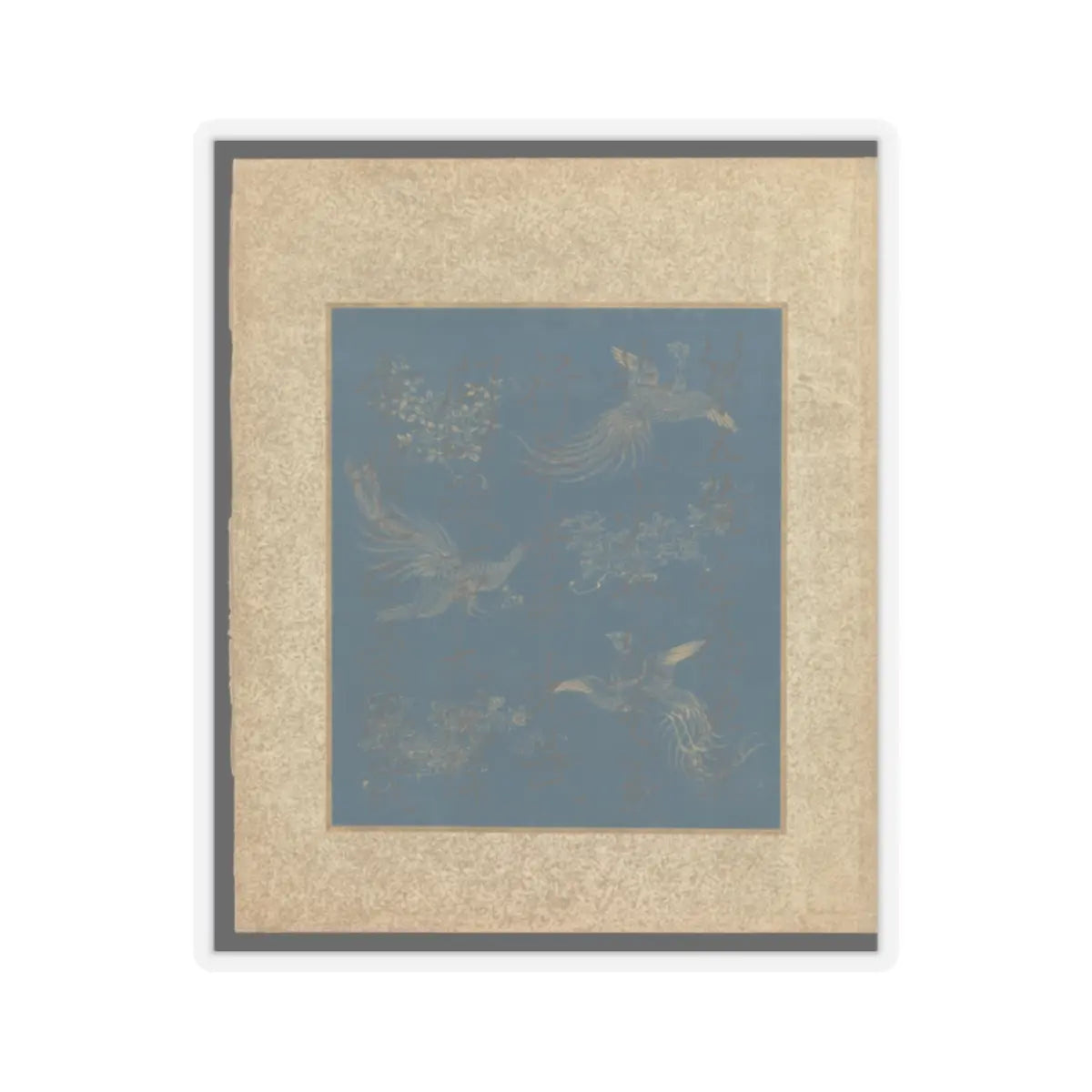 Kano Tsunenobu - Album of Hawks and Calligraphy - 17th–18th century v34 - STICKER Vinyl Kiss-Cut Decal