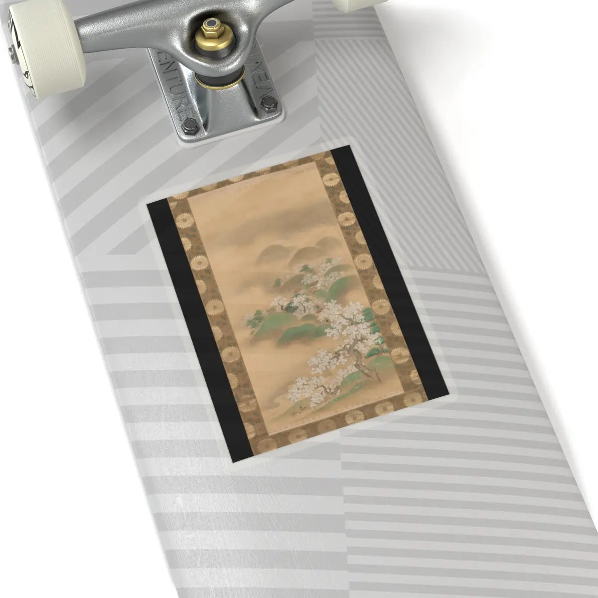 Kano Tsunenobu - Nunobiki Waterfall, Mount Yoshino, and Tatsuta River - after 1709 v2 - STICKER Vinyl Kiss-Cut Decal