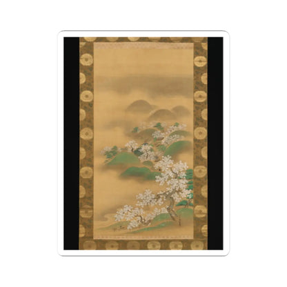 Kano Tsunenobu - Nunobiki Waterfall, Mount Yoshino, and Tatsuta River - after 1709 v2 - STICKER Vinyl Kiss-Cut Decal