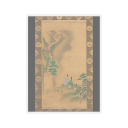 Kano Tsunenobu - Nunobiki Waterfall, Mount Yoshino, and Tatsuta River - after 1709 v3 - STICKER Vinyl Kiss-Cut Decal
