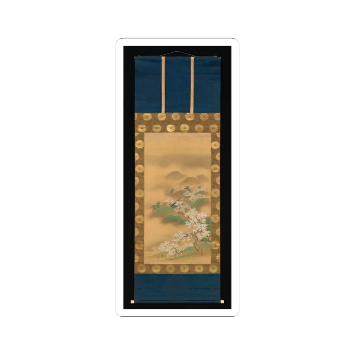 Kano Tsunenobu - Nunobiki Waterfall, Mount Yoshino, and Tatsuta River - after 1709 v5 - STICKER Vinyl Kiss-Cut Decal