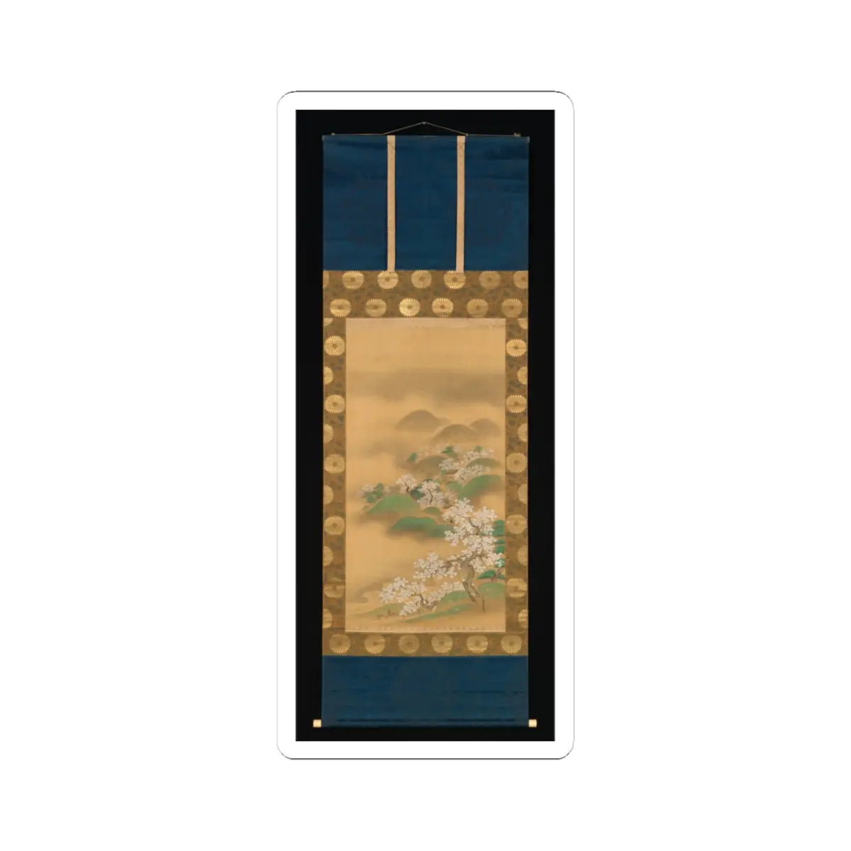 Kano Tsunenobu - Nunobiki Waterfall, Mount Yoshino, and Tatsuta River - after 1709 v5 - STICKER Vinyl Kiss-Cut Decal