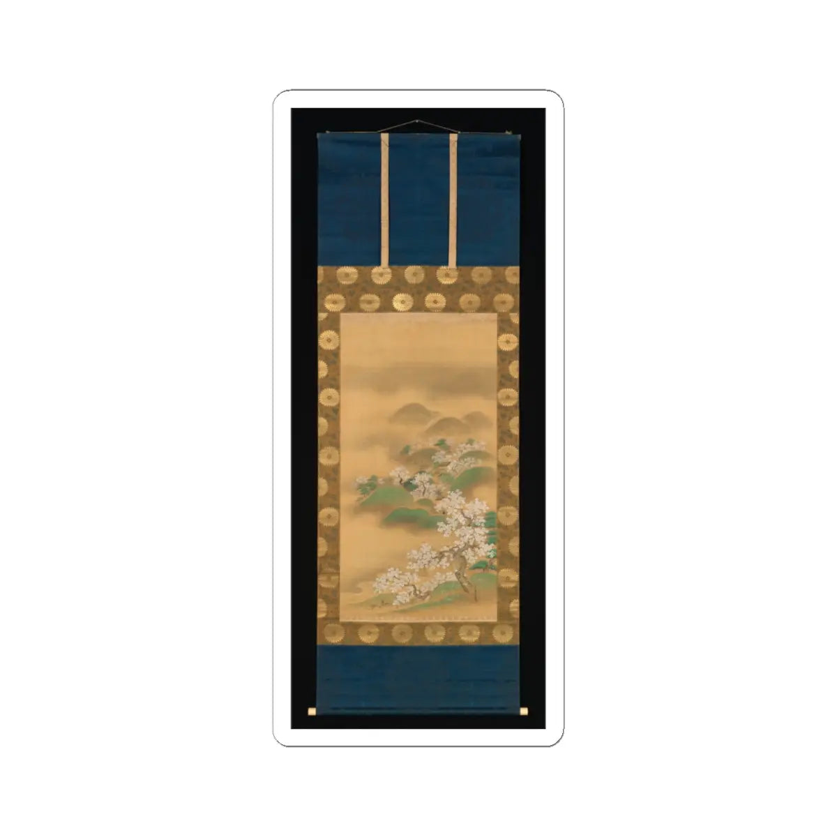Kano Tsunenobu - Nunobiki Waterfall, Mount Yoshino, and Tatsuta River - after 1709 v5 - STICKER Vinyl Kiss-Cut Decal