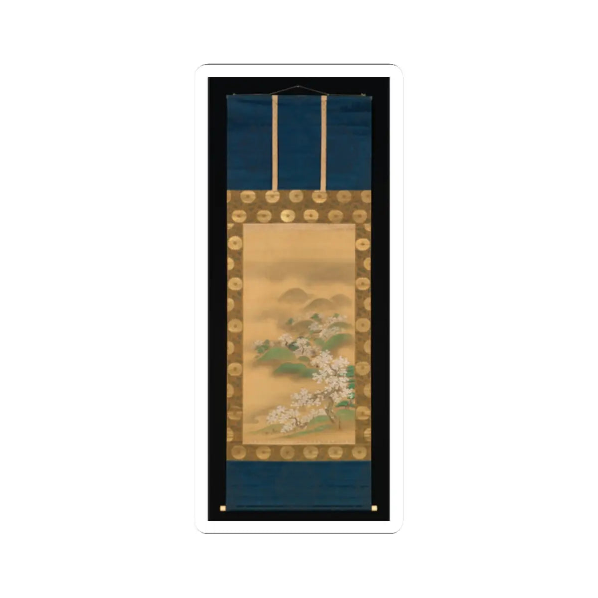 Kano Tsunenobu - Nunobiki Waterfall, Mount Yoshino, and Tatsuta River - after 1709 v5 - STICKER Vinyl Kiss-Cut Decal