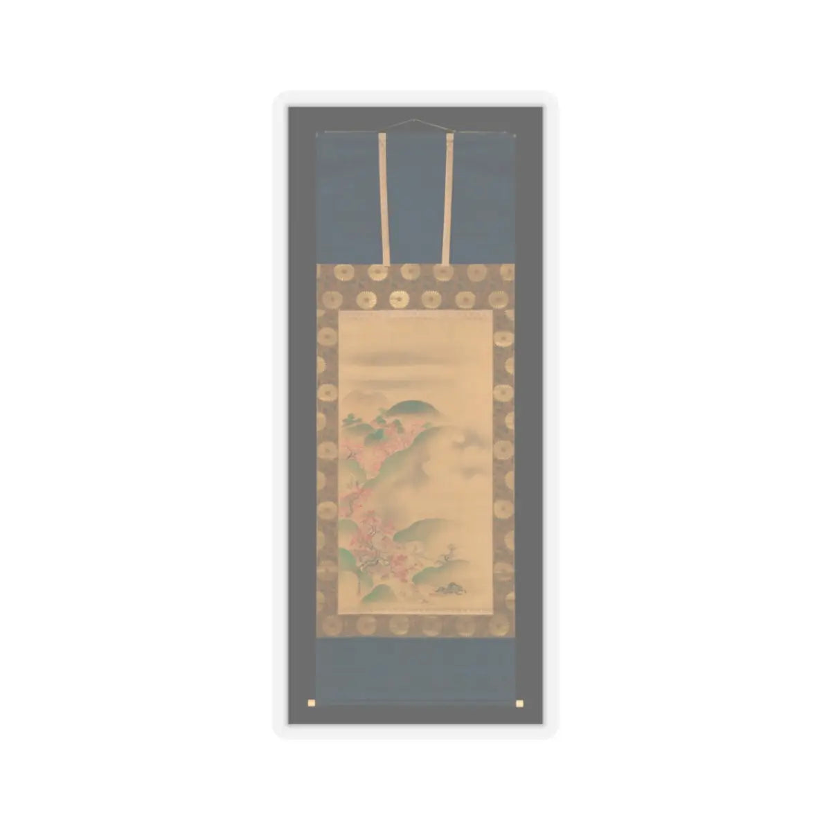 Kano Tsunenobu - Nunobiki Waterfall, Mount Yoshino, and Tatsuta River - after 1709 v7 - STICKER Vinyl Kiss-Cut Decal