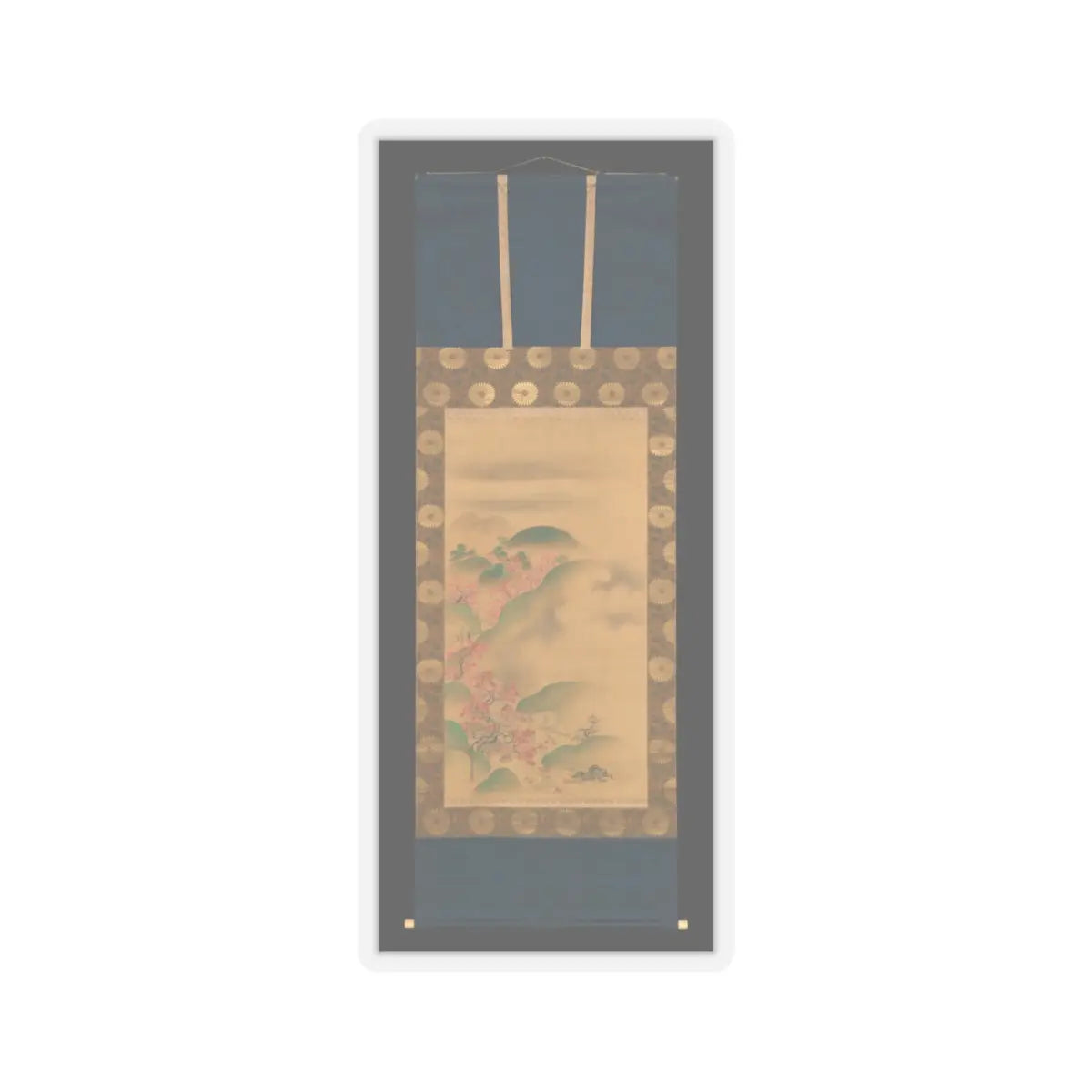 Kano Tsunenobu - Nunobiki Waterfall, Mount Yoshino, and Tatsuta River - after 1709 v7 - STICKER Vinyl Kiss-Cut Decal
