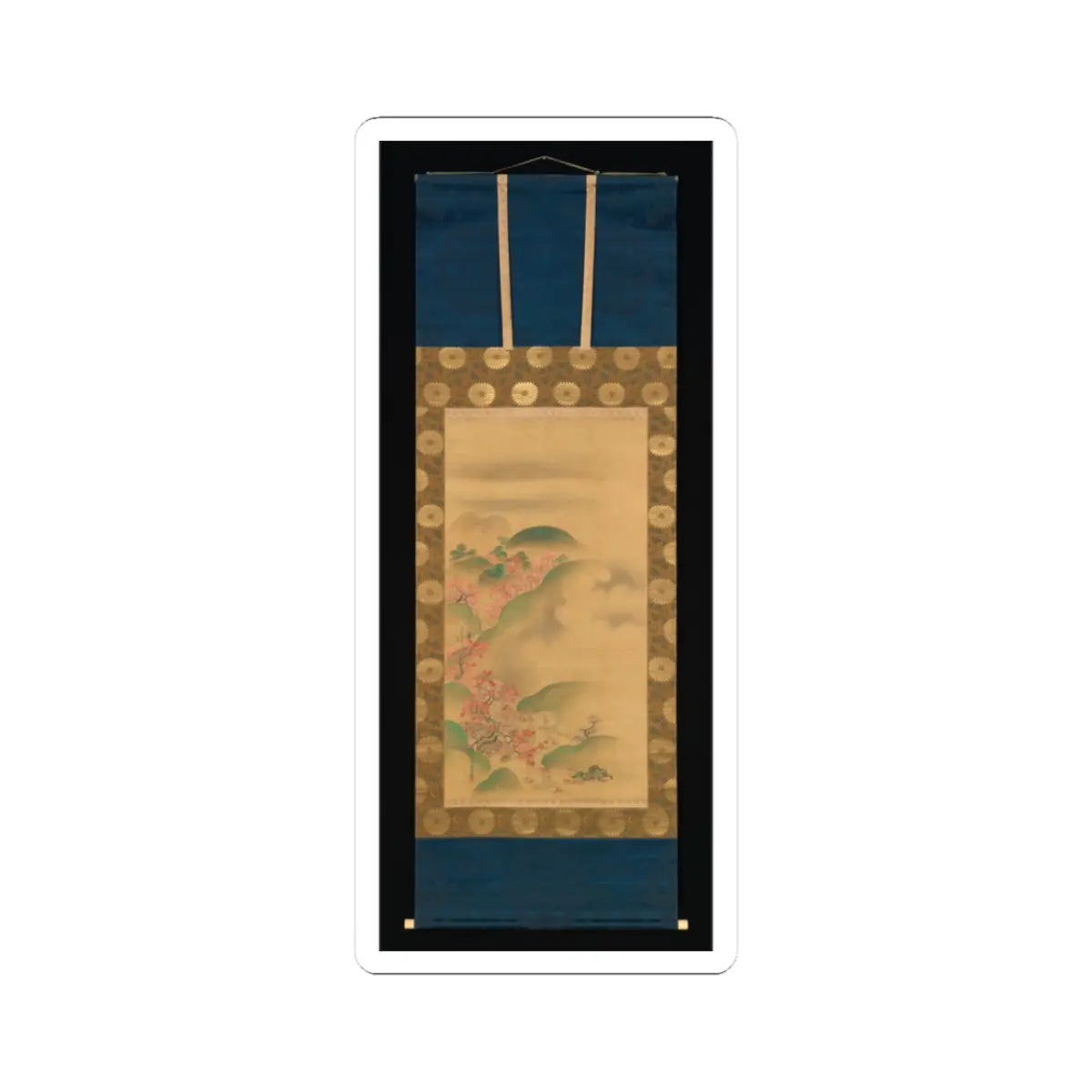 Kano Tsunenobu - Nunobiki Waterfall, Mount Yoshino, and Tatsuta River - after 1709 v7 - STICKER Vinyl Kiss-Cut Decal