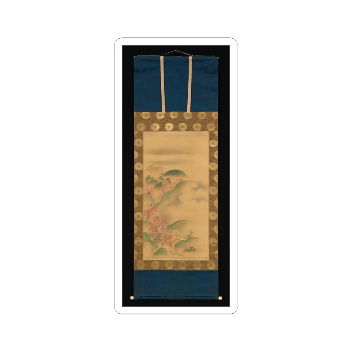 Kano Tsunenobu - Nunobiki Waterfall, Mount Yoshino, and Tatsuta River - after 1709 v7 - STICKER Vinyl Kiss-Cut Decal