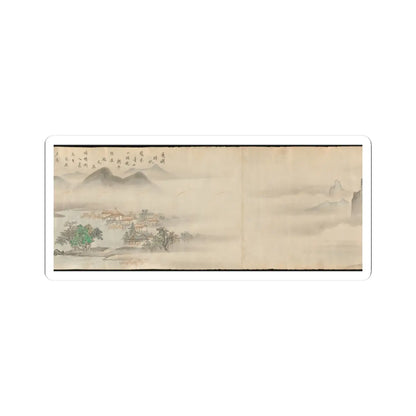 Kano Tōun - Eight Views of the Xiao and Xiang Rivers - 1675 v10 - STICKER Vinyl Kiss-Cut Decal