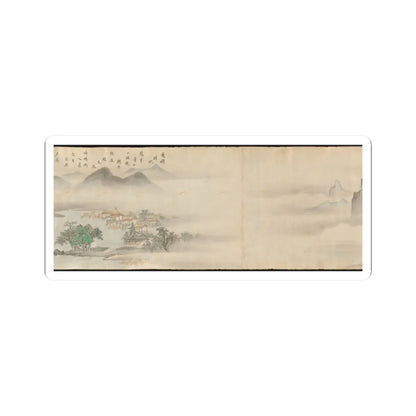 Kano Tōun - Eight Views of the Xiao and Xiang Rivers - 1675 v10 - STICKER Vinyl Kiss-Cut Decal