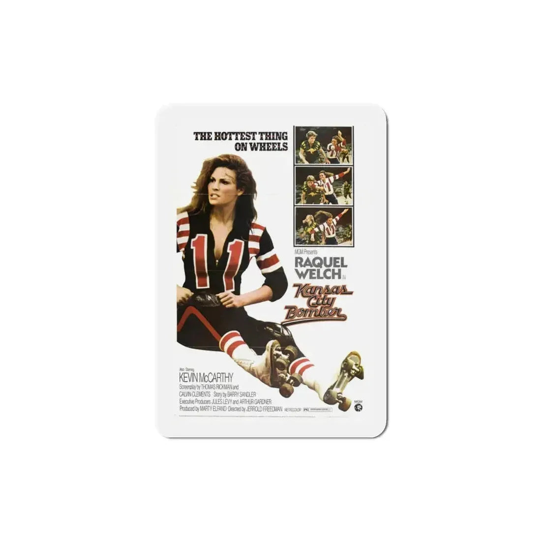 Kansas City Bomber 1972 Movie Poster Refrigerator Magnet 3 Inch - The Sticker Space