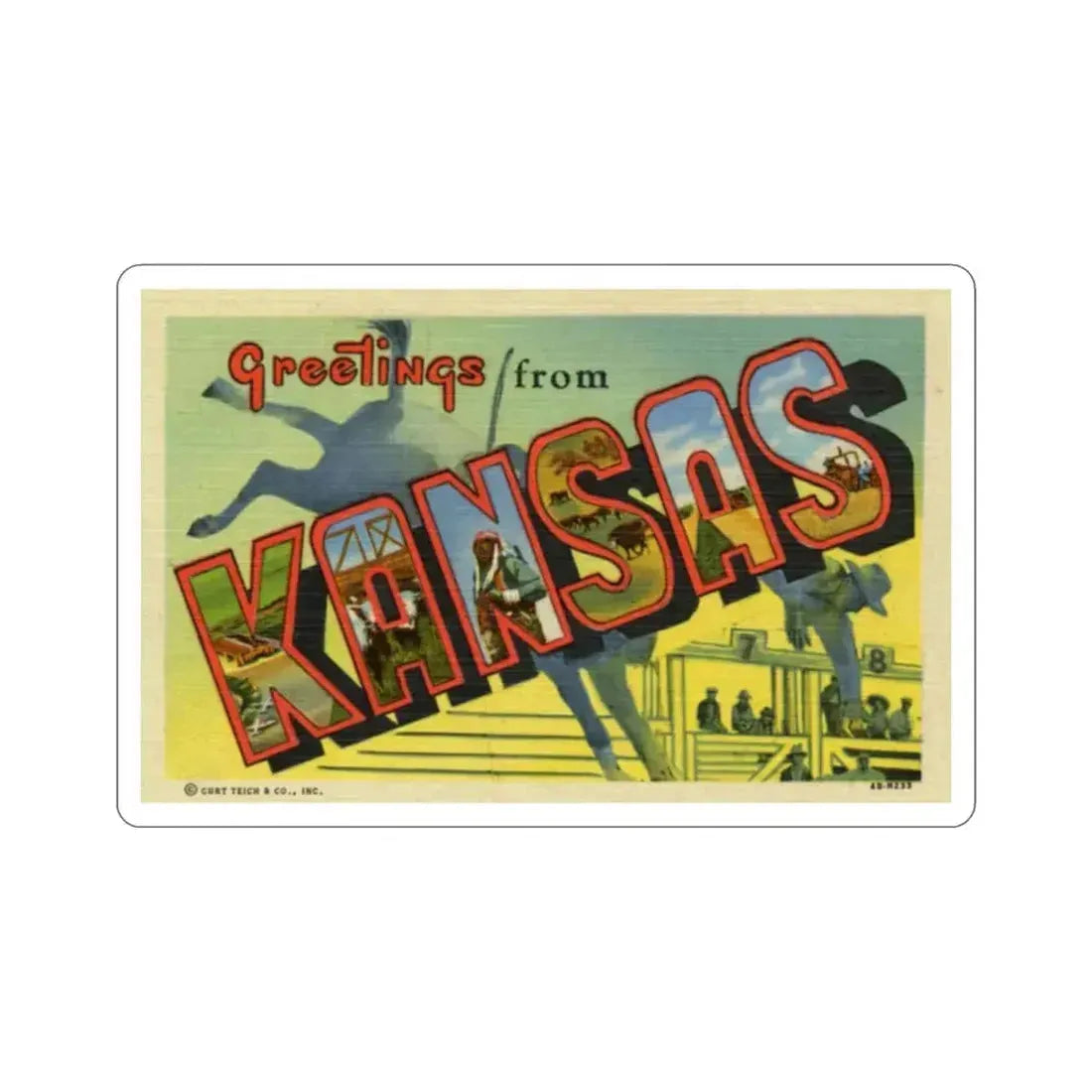 Kansas (Greeting Cards) STICKER Vinyl Die-Cut Decal 2 Inch - The Sticker Space