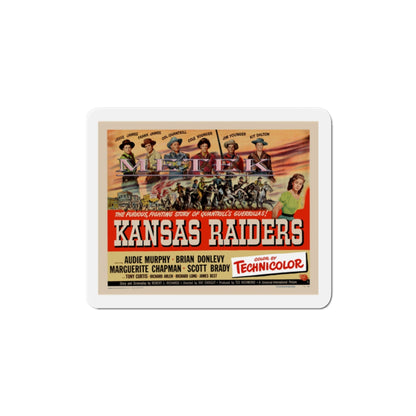 Kansas Raiders 1950 Movie Poster Die-Cut Magnet-2 Inch-The Sticker Space