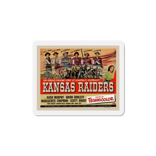 Kansas Raiders 1950 Movie Poster Refrigerator Magnet 2 Inch - The Sticker Space