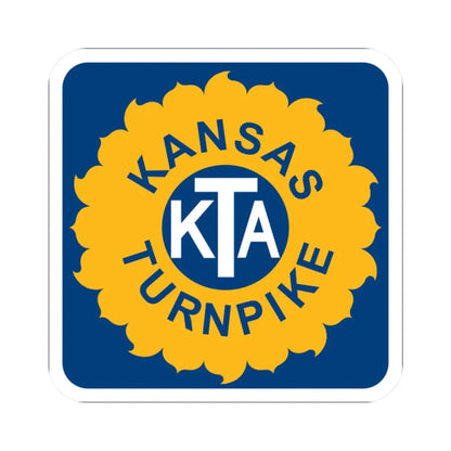 Kansas Turnpike (Kansas) (Road Sign) STICKER Vinyl Kiss-Cut Decal 2 Inch White - The Sticker Space