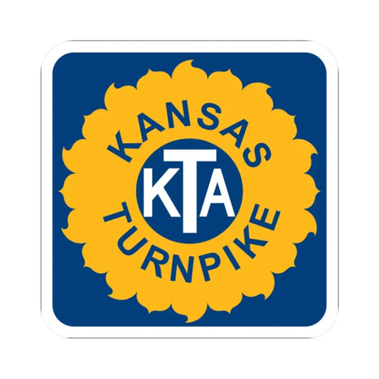 Kansas Turnpike (Kansas) (Road Sign) STICKER Vinyl Kiss-Cut Decal 2 Inch White - The Sticker Space
