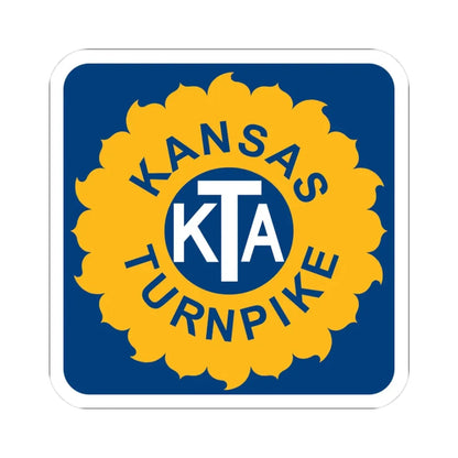 Kansas Turnpike (Kansas) (Road Sign) STICKER Vinyl Kiss-Cut Decal 3 Inch White - The Sticker Space