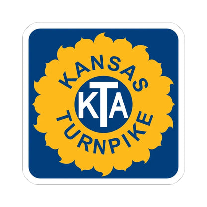 Kansas Turnpike (Kansas) (Road Sign) STICKER Vinyl Kiss-Cut Decal 4 Inch White - The Sticker Space