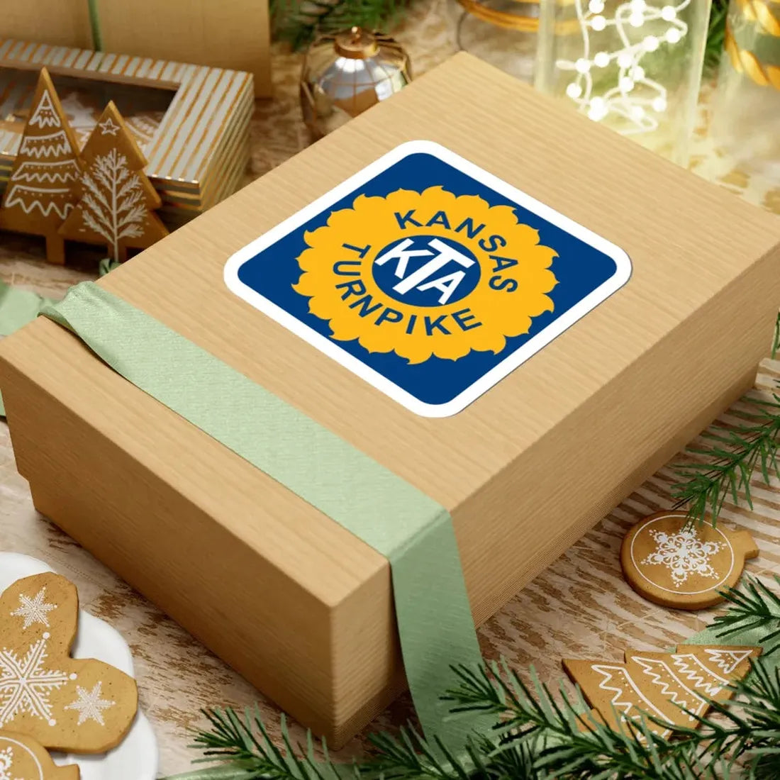 Kansas Turnpike (Kansas) (Road Sign) STICKER Vinyl Kiss-Cut Decal - The Sticker Space