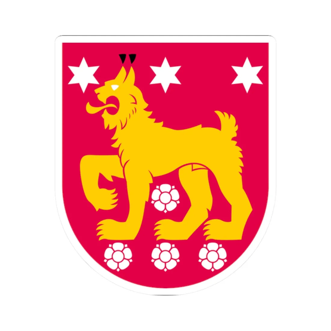 Kanta-Häme.vaakuna (Finland) (Coat of Arms) STICKER Vinyl Kiss-Cut Decal 2 Inch White - The Sticker Space