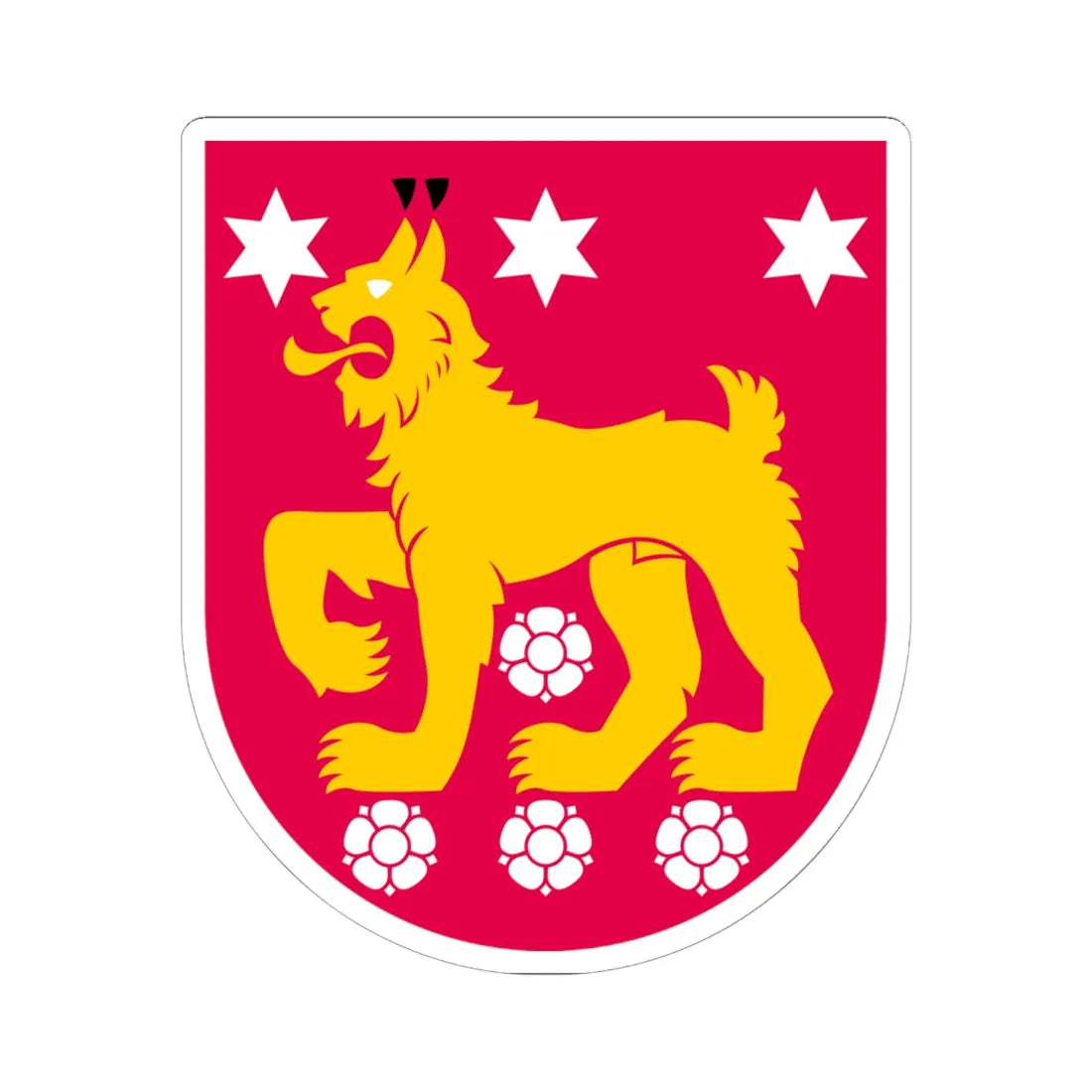 Kanta-Häme.vaakuna (Finland) (Coat of Arms) STICKER Vinyl Kiss-Cut Decal 6 Inch White - The Sticker Space