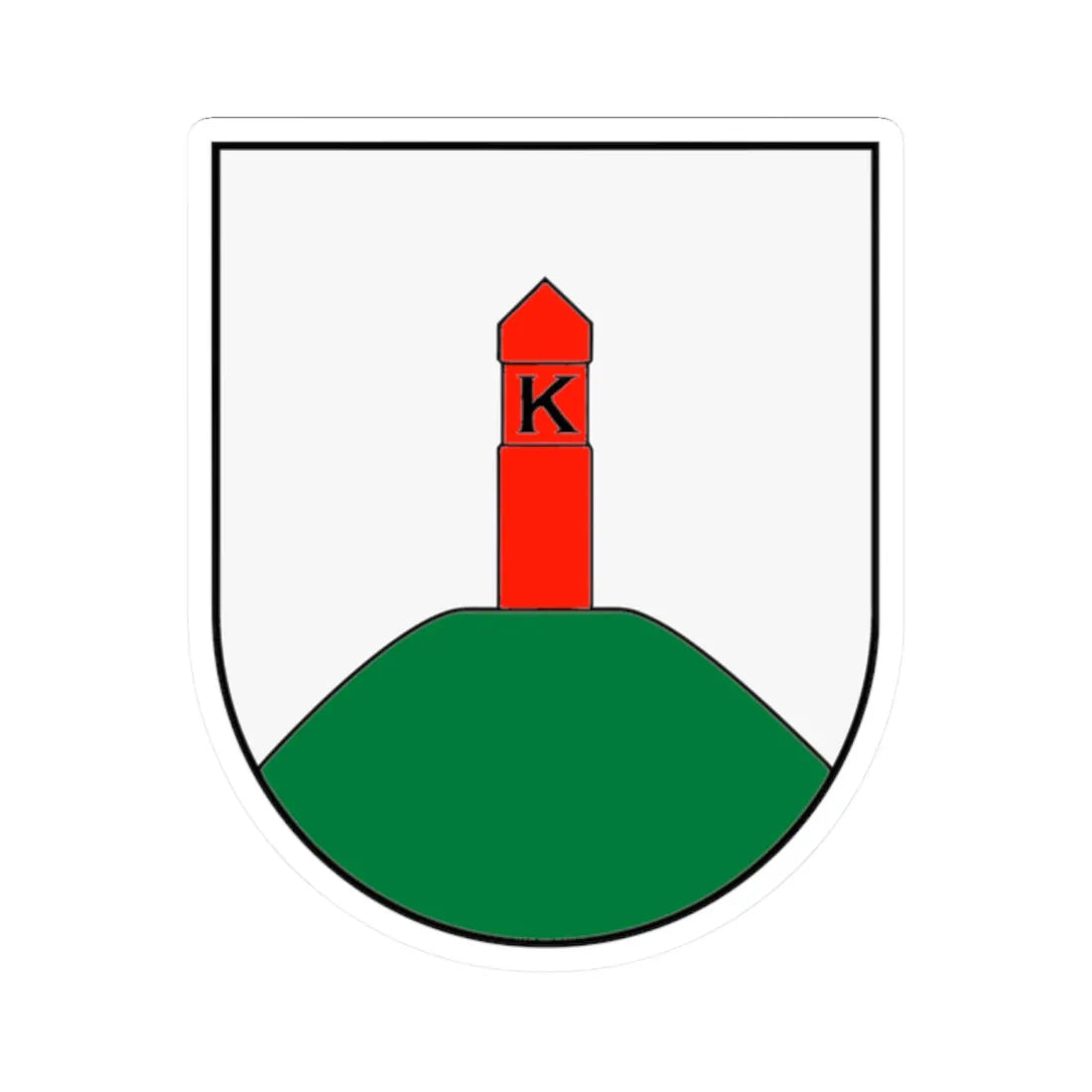 Kapciamiestis COA (Lithuania) (Coat of Arms) STICKER Vinyl Kiss-Cut Decal 2 Inch White - The Sticker Space