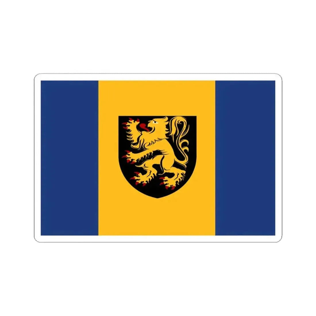 Kapelle-op-den-Bos vlag (Belgium) STICKER Vinyl Kiss-Cut Decal 6 Inch White - The Sticker Space