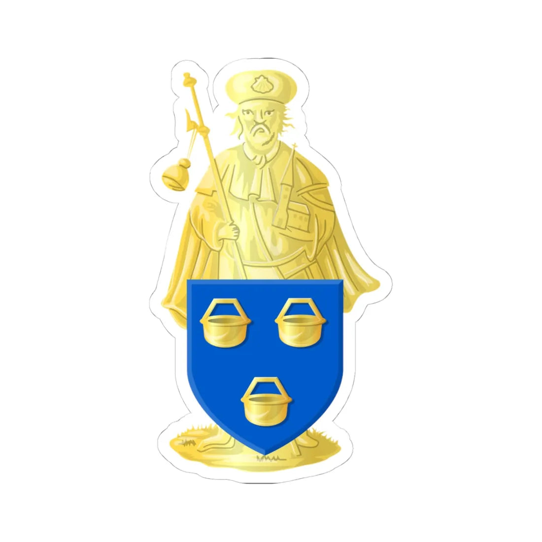 Kapellen wapen (Belgium) (Coat of Arms) STICKER Vinyl Kiss-Cut Decal - The Sticker Space