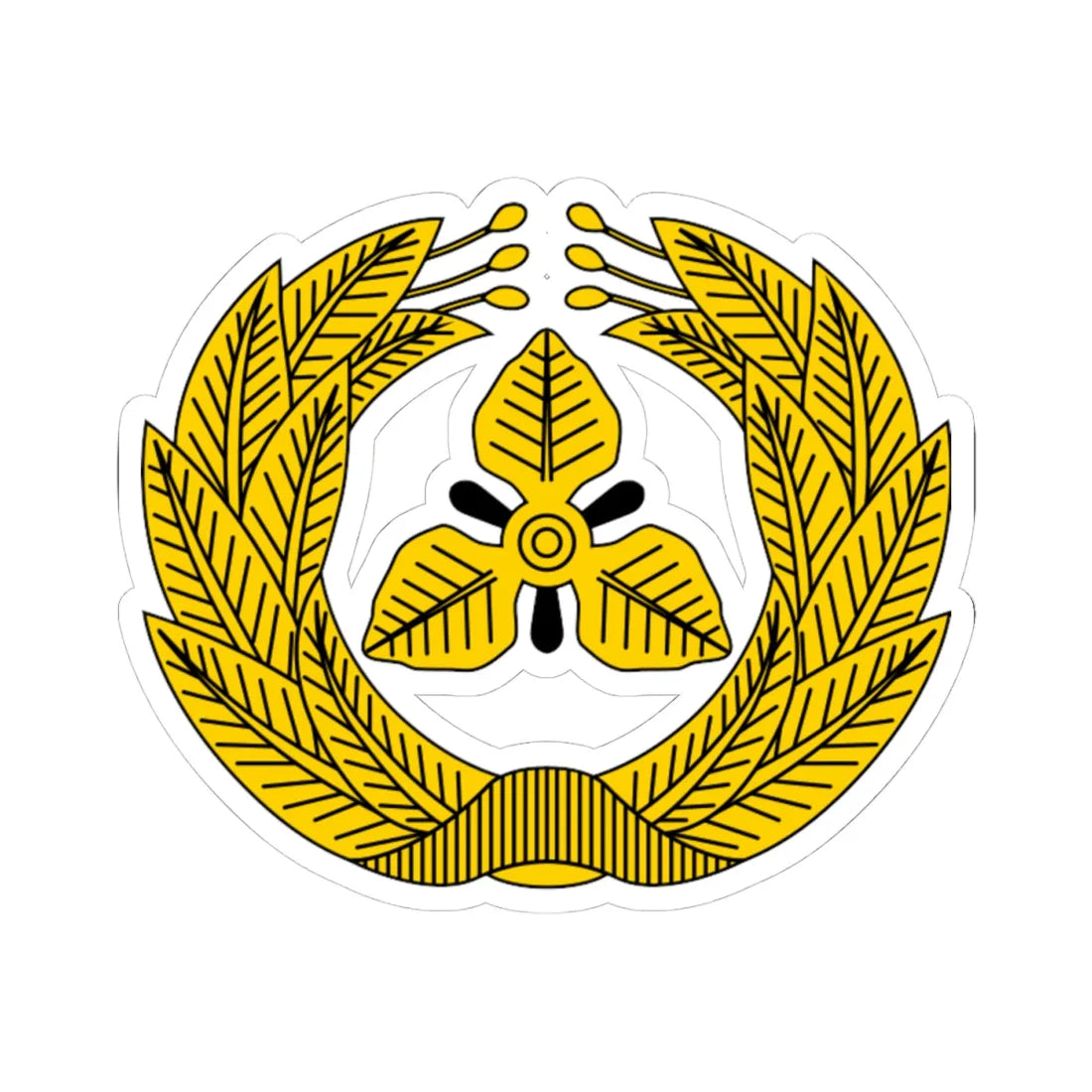 Karafuto government tax official emblem (Russia) (Coat of Arms) STICKER Vinyl Kiss-Cut Decal 4 Inch White - The Sticker Space