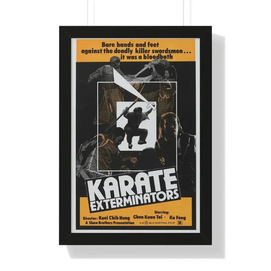 KARATE EXTERMINATORS 1981 - Framed Movie Poster 16″ x 24″ Black - The Sticker Space