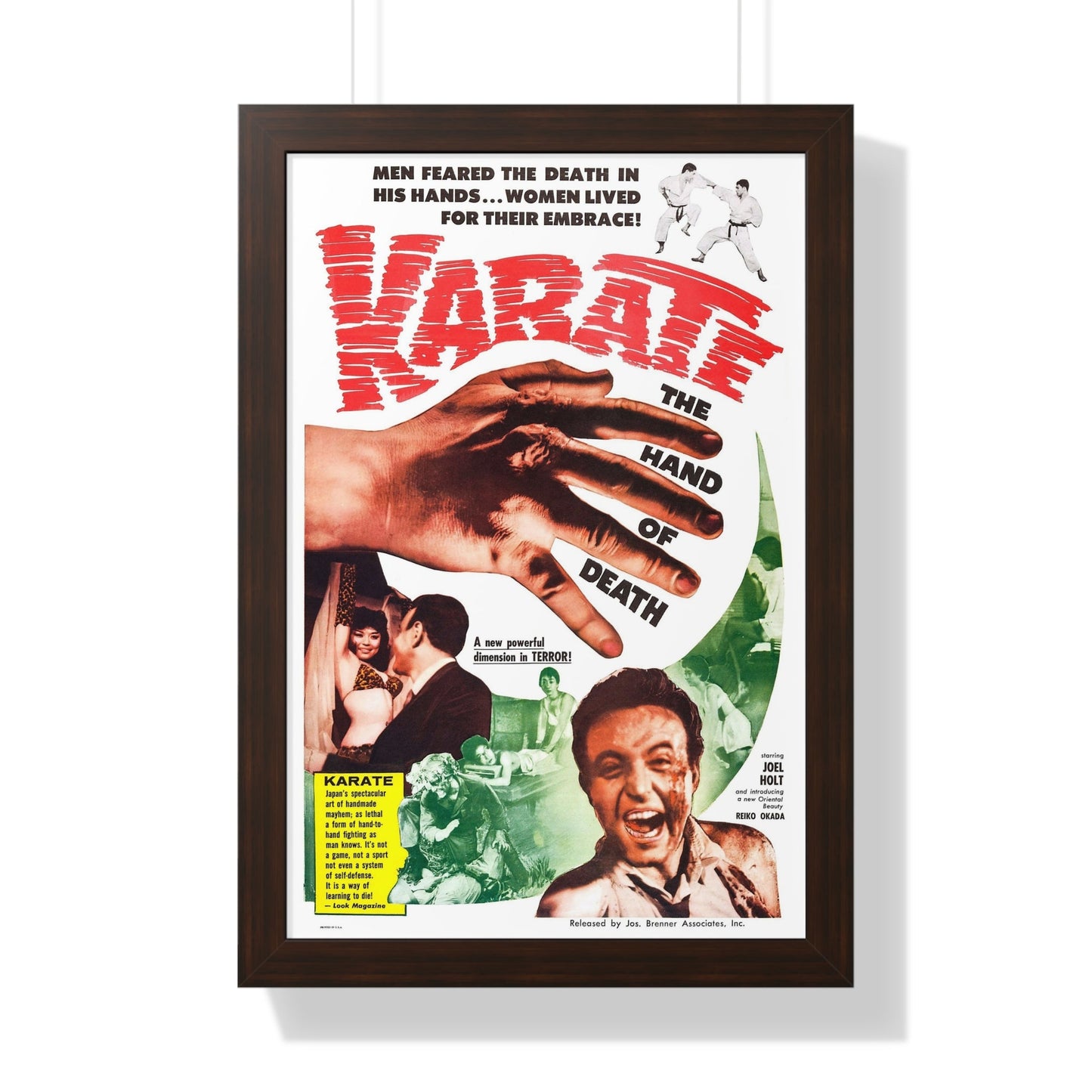 KARATE THE HAND OF DEATH 1961 - Framed Movie Poster-16″ x 24″-The Sticker Space