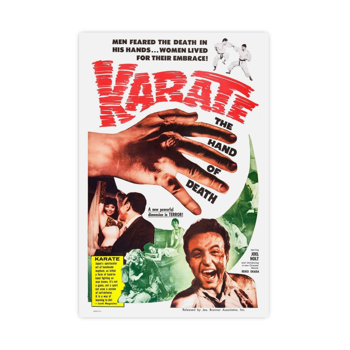 KARATE THE HAND OF DEATH 1961 - Paper Movie Poster-20″ x 30″ (Vertical)-The Sticker Space
