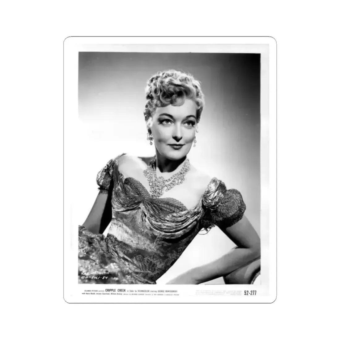 Karin Booth #12 (Vintage Female Icon) STICKER Vinyl Kiss-Cut Decal 2 Inch White - The Sticker Space