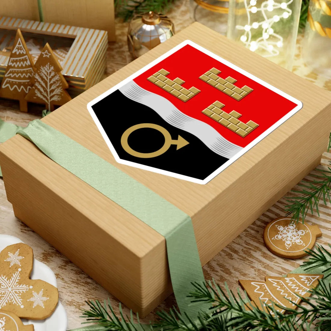 Karjaan mlk.vaakuna (Finland) (Coat of Arms) STICKER Vinyl Kiss-Cut Decal - The Sticker Space