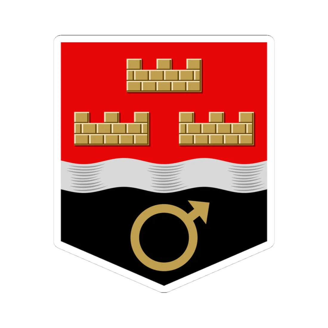 Karjaan mlk.vaakuna (Finland) (Coat of Arms) STICKER Vinyl Kiss-Cut Decal - The Sticker Space