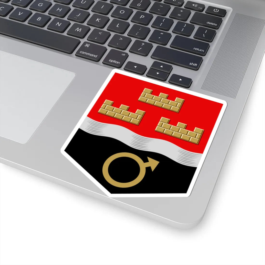 Karjaan mlk.vaakuna (Finland) (Coat of Arms) STICKER Vinyl Kiss-Cut Decal - The Sticker Space