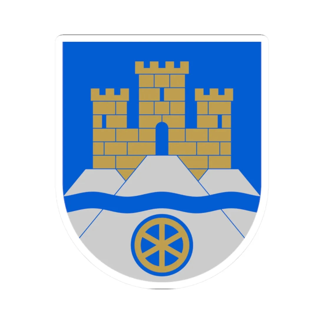 Karjaa.vaakuna (Finland) (Coat of Arms) STICKER Vinyl Kiss-Cut Decal 2 Inch White - The Sticker Space