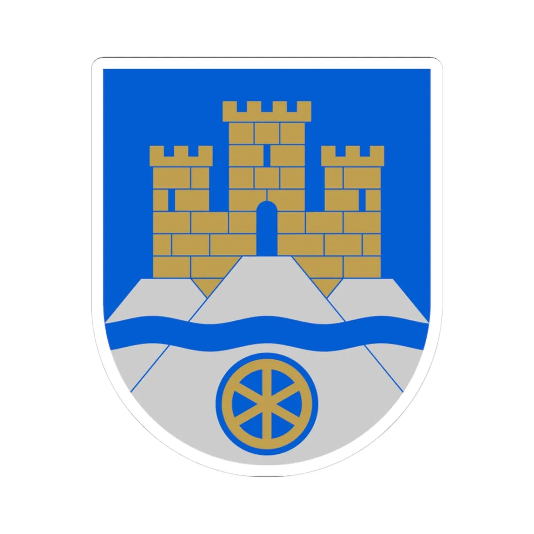 Karjaa.vaakuna (Finland) (Coat of Arms) STICKER Vinyl Kiss-Cut Decal 3 Inch White - The Sticker Space