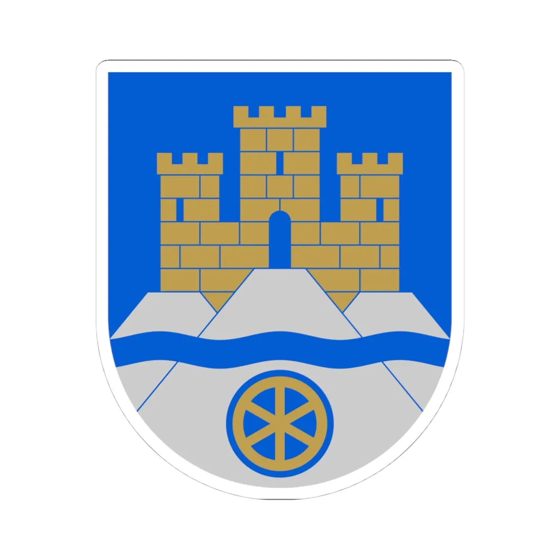 Karjaa.vaakuna (Finland) (Coat of Arms) STICKER Vinyl Kiss-Cut Decal 4 Inch White - The Sticker Space