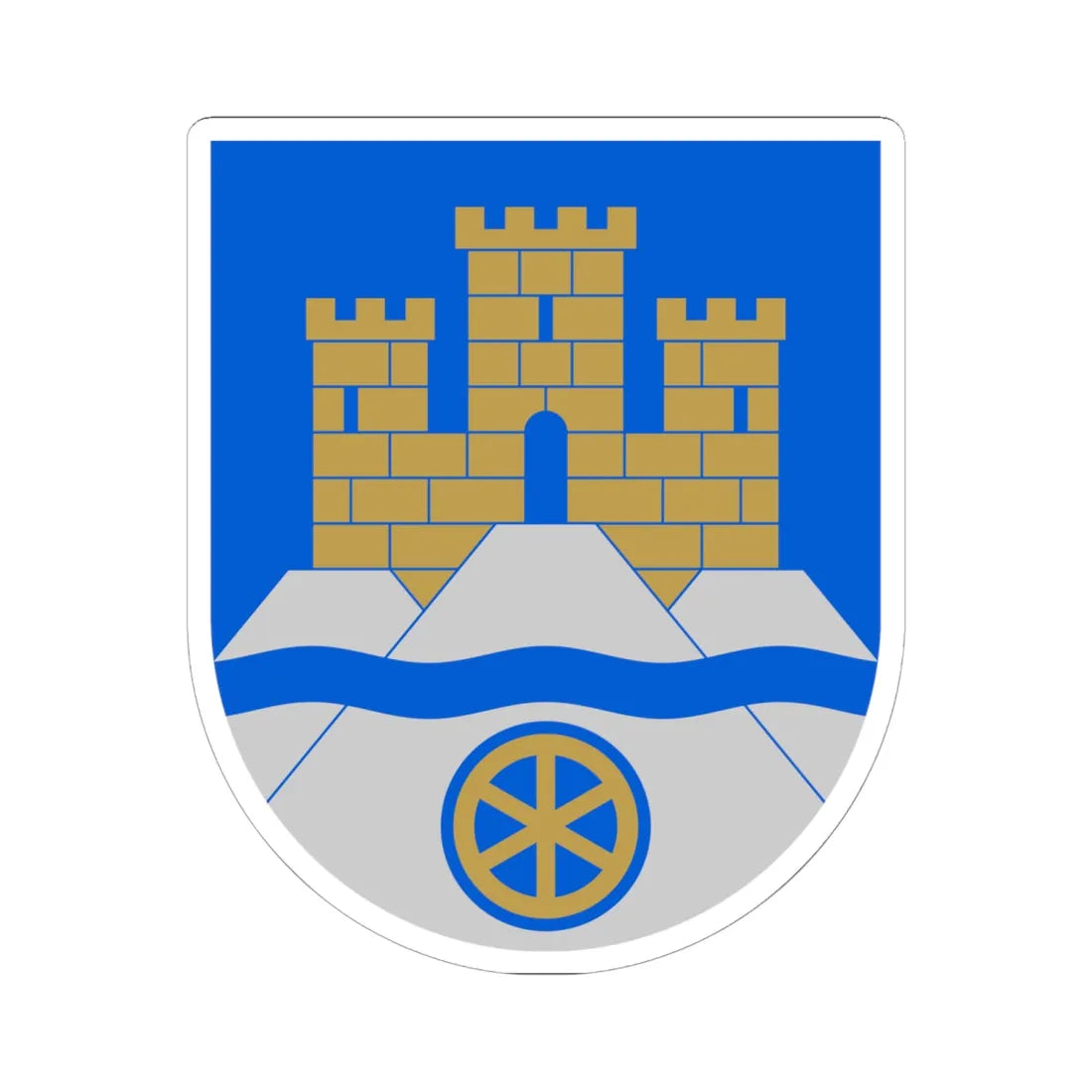 Karjaa.vaakuna (Finland) (Coat of Arms) STICKER Vinyl Kiss-Cut Decal 6 Inch White - The Sticker Space