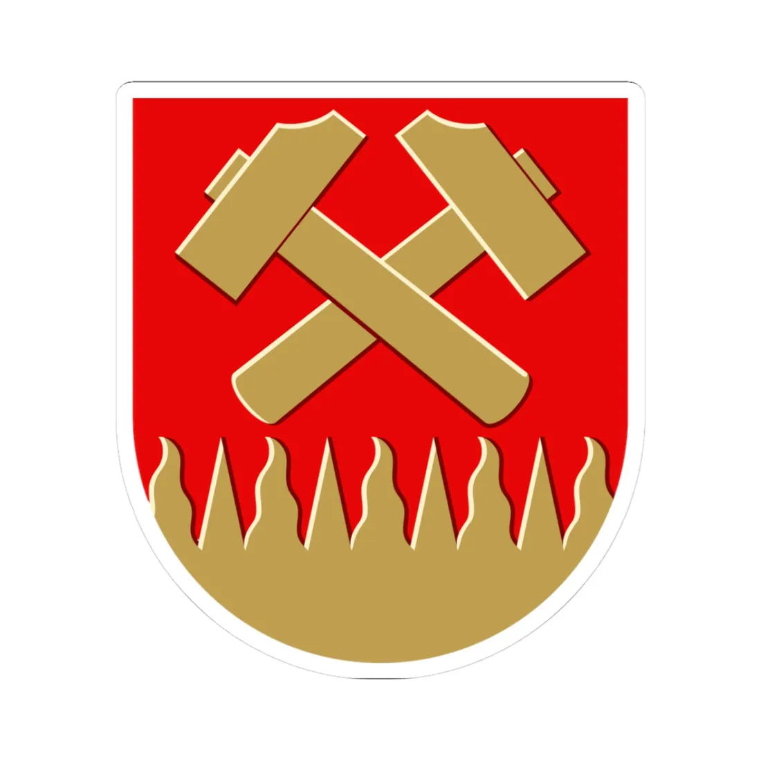 Karkkila.vaakuna (Finland) (Coat of Arms) STICKER Vinyl Kiss-Cut Decal 3 Inch White - The Sticker Space